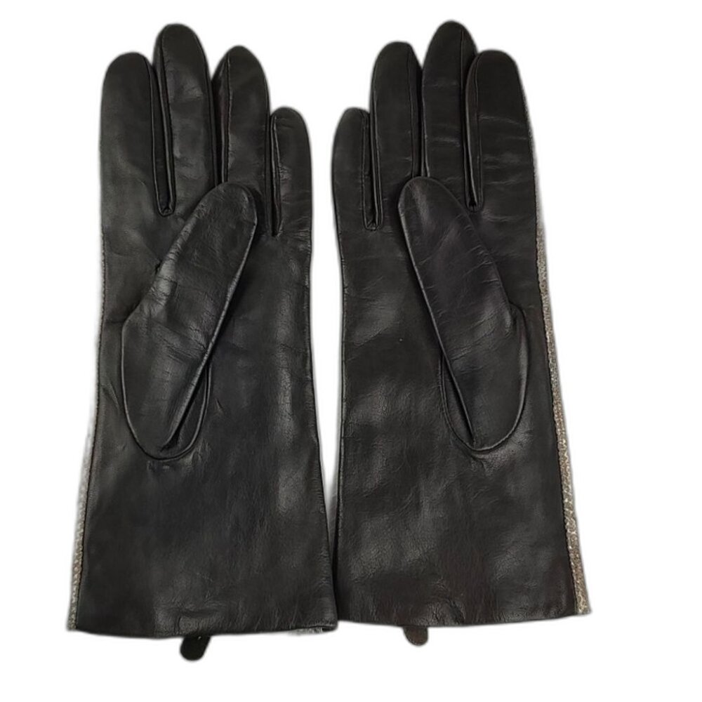 Leather Gold Snakeskin Print Black Vintage Chico's EUC Size SMALL Lined - Picture 4 of 9